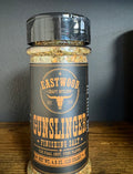 Eastwood Craft Butcher Gunslinger Finishing Salt, 4.5 oz bottle with black and gold label